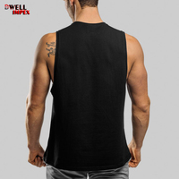 Erkek vücut geliştirme için % 100% pamuk spor spor salonu için üst giyim yelek nefes alan iç çamaşırı örme