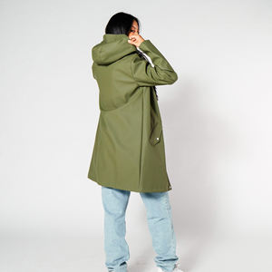 Manteau de pluie universel respirant imperméable à capuche avec fermeture à glissière de conception de mode avec des options personnalisables pour la tournée - Product Image 5