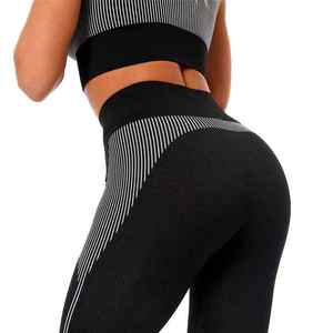 2025 personnalisé Sublimation femmes sans couture Yoga ensemble/vente en gros femmes Fitness vêtements actifs vêtements 2 pièces sans couture femmes - Product Image 4