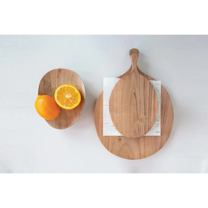 Tabla de cortar de madera de acacia natural con agujero en el mango - Product Image 6