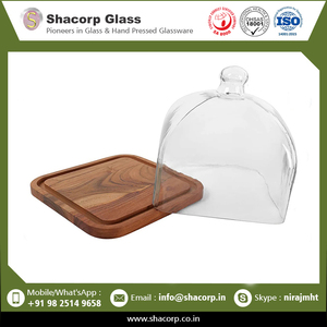 Cúpula de cristal cuadrada para decoración del hogar clásica con soporte de madera, tamaños pequeños o grandes disponibles, opciones de logotipo personalizado - Product Image 2