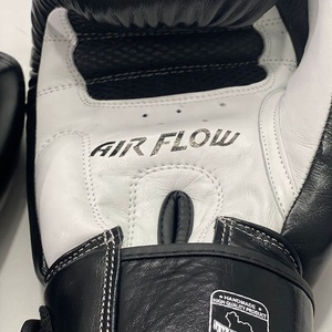 OEM ODM Fly Sky Blue White Customized Professional Lace Comfortable Boxing Sparring <b>Gloves</b> High Quality Genuine Leather UV - Product Image 2