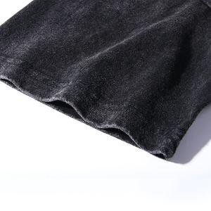 เสื้อยืดผู้ชายผ้าฝ้าย 100% สไตล์วินเทจทรงโอเวอร์ไซส์ ซักย้อมสีแบบแอซิดวอช หนานุ่ม ใส่สบาย เหมาะกับหน้าร้อน เป็นมิตรต่อสิ่งแวดล้อม สตรีทแวร์ สั่งทำได้ - Product Image 2