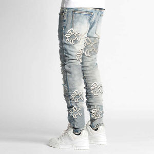 Nouveau pantalon en denim robuste et élégant pour hommes décontracté mode fit approvisionnement d'usine tissu extensible commandes en gros conception personnalisée Logo disponible - Product Image 4