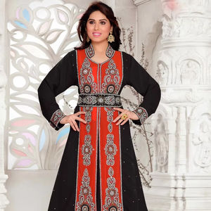 ผ้าทอสีดำผ้าทอลายอิสลามมีฮิญาบคลุมกันแสงแดด - Product Image 1