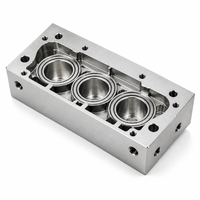 Composants de refroidissement liquide en acier inoxydable et cuivre usinés CNC de haute précision, plaque froide, bloc de collecteur, brochage de batteries EV et IGBT