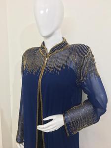 Robe Maxi de Luxe Evolution pour Femmes Manches Perlées à la Main Abaya Kaftan Cardigan Islamique Turc pour Fête & Mariage Plus Size - Product Image 6