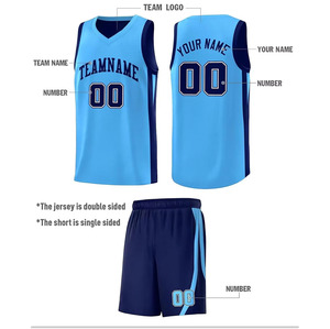 Sublimación ropa de baloncesto secado rápido personalizado Reversible baloncesto Jersey doble capa Reversible baloncesto Jerseys - Product Image 3