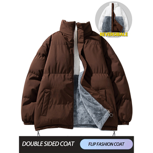 Personalizado de longitud media grueso Puffer logotipo europeo Otoño Invierno nuevo algodón acolchado de talla grande suelto estilo polar comodidad - Product Image 2