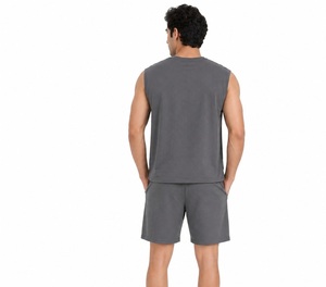 Conjunto de Dos Piezas Casual con Logotipo Personalizado OEM, Camiseta y Pantalones Cortos de Verano con Lavado Vintage, Ropa Deportiva a Juego, Harry Johnson - Product Image 2