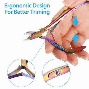 Mới Nhất Cầu Vồng Màu Làm Móng Tay Móng Tay Lớp Biểu Bì Kềm Thép Không Gỉ Ưa Thích Lớp Biểu Bì Kềm Cao Cấp Lớp Biểu Bì Móng Tay Kềm - Product Image 4