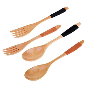 Cuillère Durable en Bois et Petite Cuillère pour Manger Kit de Dîner Cuillère en Bois Vierge Fourchette Ustensiles de Cuisine en Bois par tradebit - Product Image 3