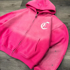 Haute qualité hommes lourd 100% coton graphique sweats à capuche Logo personnalisé surdimensionné Vintage pierre lavé à l'acide à capuche pour hommes - Product Image 1