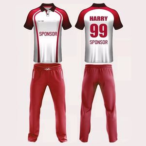 Uniformes personnalisés de cricket à bas quantité minimale de commande Uniforme d'équipe de conception par sublimation Nouvel uniforme de cricket par sublimation à bas prix - Product Image 2