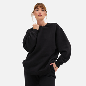 Women's Oversized Fleece Sweatshirt Customized Logo with Pockets Plus Size Wholesale Winter Wear - Product Image 1