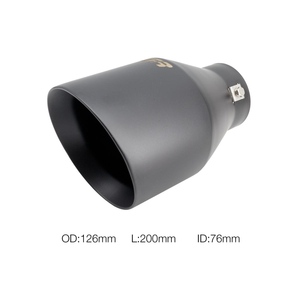 Terminal redondo de 76 mm inclinado de acero inoxidable negro - Product Image 1