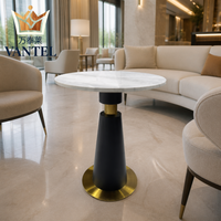 Table d'appoint moderne de luxe sur mesure avec base en métal pour projets de mobilier de salon d'hôtel, de villa ou d'appartement - Fabricant