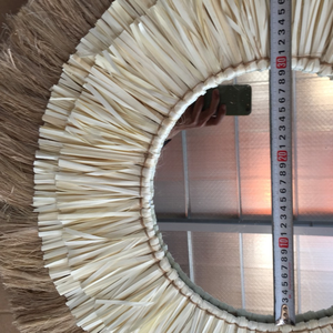 Offre Spéciale pour l'hiver miroir mural en jonc de mer ronde naturelle, décoration de maison tissée à la main du Vietnam - Product Image 3