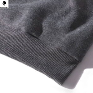 Logo personnalisé 300GSM 100% coton ras du cou sweat hommes décontracté hiver brodé lourd goutte épaule tissu polaire - Product Image 3