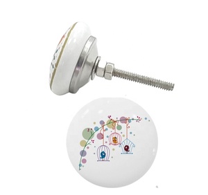 Epic Industrial perillas de cerámica de flores de colores mezclados para niños tiradores de manija de gabinete para dormitorio Comedor Cocina cajones de tocador - Product Image 1