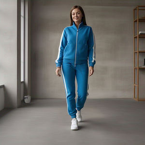 Survêtement court à capuche avec fermeture éclair Pantalon de survêtement deux pièces Survêtements d'entraînement pour femmes survêtements courts pour femmes - Product Image 5