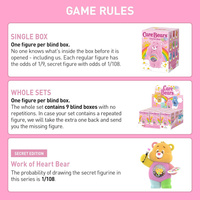 Figurines en peluche Care Bear 100 % authentiques pour MART, série Hugs colorées, en PVC, thème animal, 6-9 cm, cadeaux de vacances et d'anniversaire