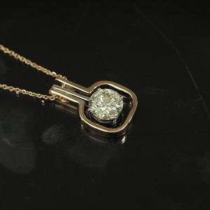 Premium 3.00ct laboratoire cultivé diamant moissanite poids léger pendentif or rose or argent rond igi sgl gros oem odm - Product Image 3