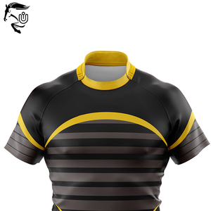2025 Top Trending Unisex Wear Rugby Jersey Poliéster/Algodón Transpirable Antibacteriano Secado rápido Disponible en todos los tamaños - Product Image 4