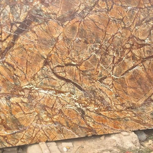 Mármol Natural Indio Marrón Selva Tropical ORRIS LIVING, Losa Grande para Encimera de Cocina, Superficie Pulida para Mueble de Baño - Product Image 1