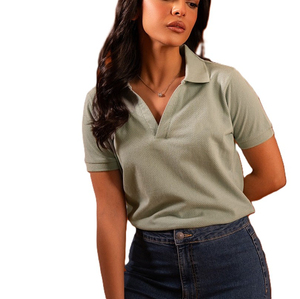 La mejor calidad para mujer para Polo, nuevo diseño de moda, Material transpirable para entrenamiento físico, estilo informal sin - Product Image 3