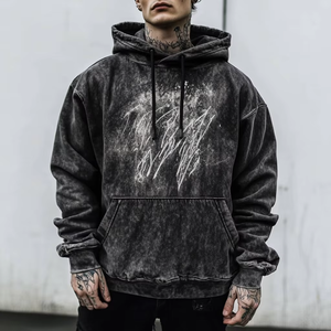 Sudadera con Capucha Extra Grande para Hombre, 100% Algodón, Estilo Urbano, Logotipo Personalizado, Bordado 3D, Alta Calidad, Cómoda - Product Image 2