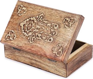 Caja de Joyería de Madera con Acabado de Lujo y Patrones Tallados a Mano para un Almacenamiento Compacto y Organizado, Precio al por Mayor Personalizable - Product Image 4
