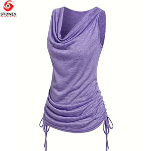 Débardeur décontracté surdimensionné pour femme fabriqué en usine, meilleur prix, séchage rapide, respirant, polyester/coton, vêtements de sport - Product Image 1