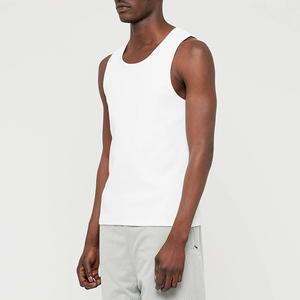 Camiseta sin Mangas Personalizada al por Mayor para Hombre, Diseño Personalizado con Logotipo, Compresión Transpirable, Poliéster/Algodón, Talla Grande - Product Image 2