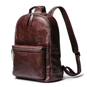 Bolsa para ordenador portátil de alta calidad para hombre, PU Mochila de cuero resistente al agua, Popular - Product Image 2