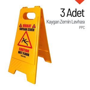 Ensemble de 3 panneaux de signalisation routière antidérapants PPC, produits de signalisation routière - Product Image 3