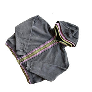 เสื้อมีฮู้ดสามชั้นสำหรับผู้ชายเสื้อผ้าฝ้ายแนวสตรีทรูดซิปออกแบบโลโก้ได้ตามต้องการ - Product Image 4