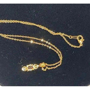 Collar chapado en oro de 14 quilates de calidad AAA+ con colgante de piedra preciosa ovalada roja Cus-Jew62 - Product Image 4