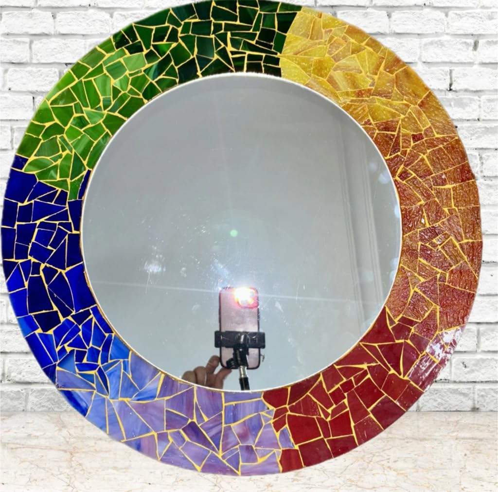 White, Blue, Iridescent, Green, Yellow, Orange, Gold, Red