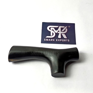 Canne de marche en corne de buffle naturelle faite à la main, durable, élégante, écologique, avec poignée en T moderne et personnalisée - Product Image 4