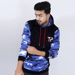 Vente en gros de sweats à capuche imprimés pour hommes 100% coton Streetwear sweats à capuche coupe-vent surdimensionnés unis et respirants - Product Image 2