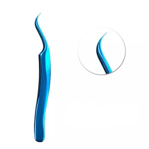 แหนบต่อขนตาสแตนเลส,อุปกรณ์แต่งหน้าสีโรสโกลด์สีเงิน - Product Image 1