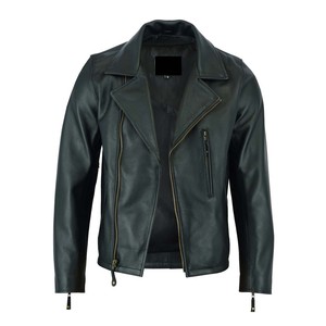 Chaqueta de cuero de moto 2026 personalizada al por mayor para hombre, chaqueta de motorista con cremallera de color café estándar de nuevo diseño al por mayor - Product Image 3