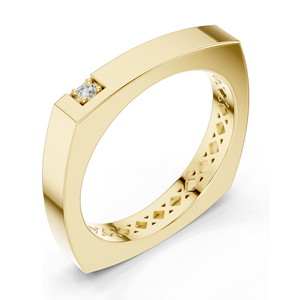 Bague pour femme en diamant de culture, clarté VVS-VS EF, 0,02 CT, or 18 carats, 14 carats, 10 carats et argent 925, or rose, or jaune, or blanc - Product Image 5