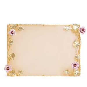 Bandeja de servicio de diseño de tendencia más vendida en Metal Diseño de flores personalizado para mesa de Navidad Bandeja de uso para servir alimentos - Product Image 1