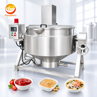 Chaudière de cuisson industrielle à double enveloppe électrique / à gaz / à vapeur de 50 litres, 100 litres, 150 litres, 200 litres, 400 litres, 600 litres avec agitateur mélangeur