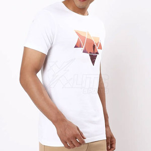 Camiseta de Hombre de Manga Corta, Mezcla de Algodón, Estampada, Ajuste Cómodo, Diseño de Color Sólido, Transpirable, Secado Rápido, Ecológica, al Mejor Precio - Product Image 2