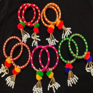 ชุดสายไหมอินเดียสำหรับผู้หญิงและเด็กผู้หญิงชุดสายรัดข้อมือสำหรับงานแต่งงานงานปาร์ตี้ - Product Image 1