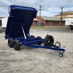 Remolque Hidráulico Azul con Función de Inclinación, Eje Doble, Transporte Agrícola, Diseño de 4 Ruedas, Alto Nivel de Seguridad - Product Image 4
