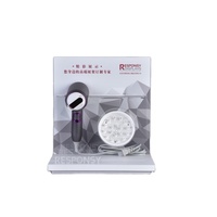 Présentoir de comptoir en acrylique avec panneau arrière éclairé pour sèche-cheveux vitrine organisateur luminaire pour salon de beauté au détail